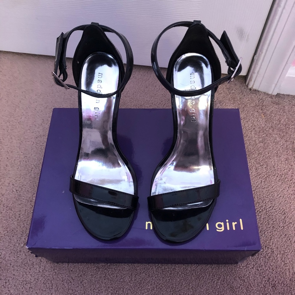 Madden Girl Dafney Black Patent Heels- Size 8!